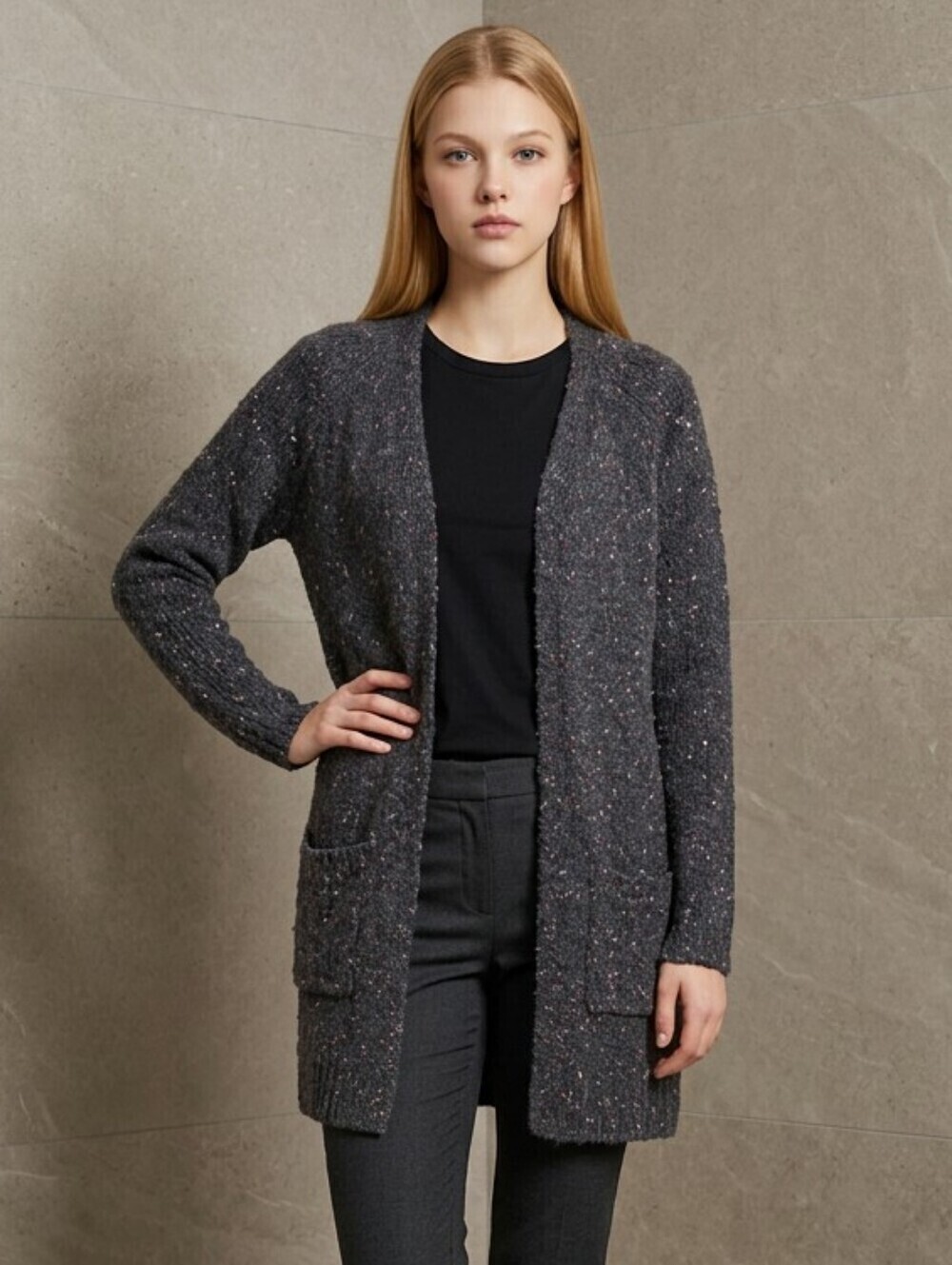 Knox Rose Maxi Open Cardigan Sz S Beautiful And Very Soft 2 Front Pockets